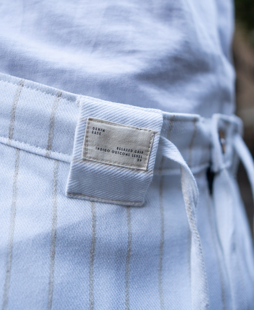 White Striped Cotton Pant.