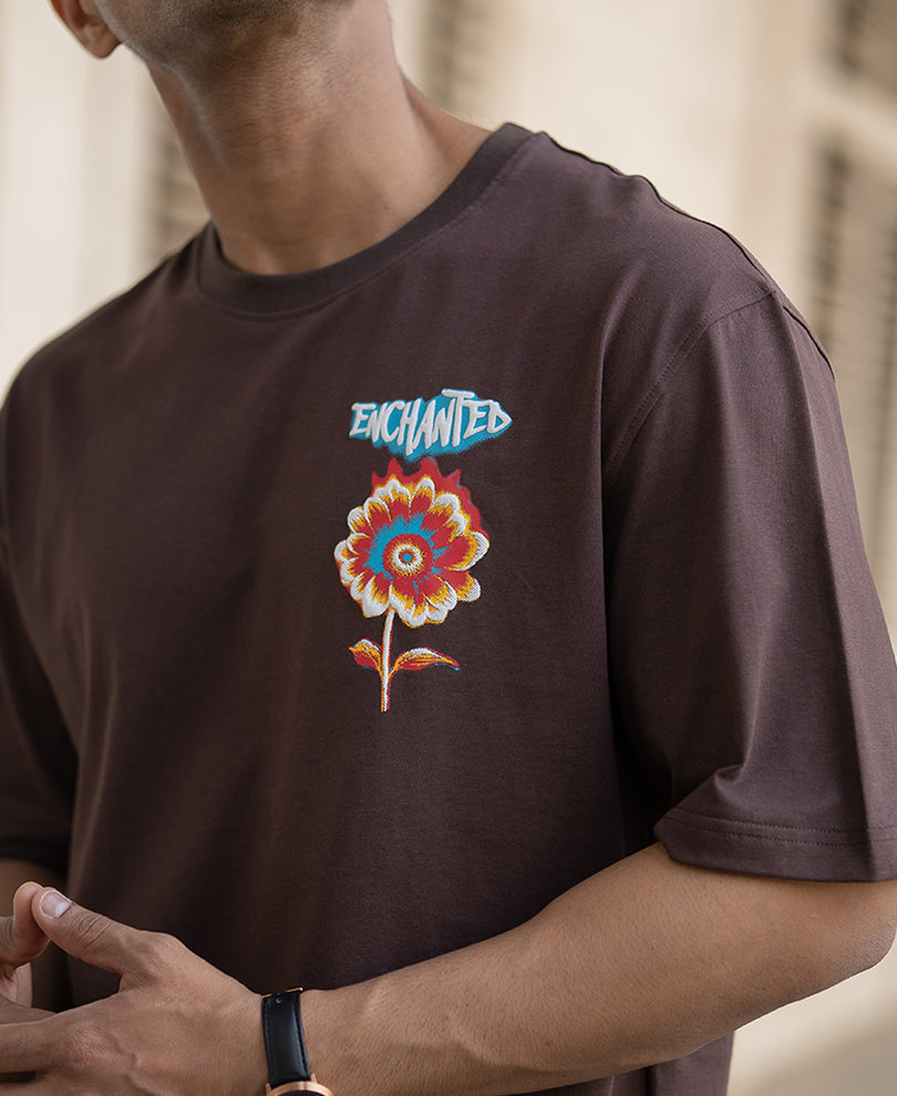 Brown Enchanted Print T-Shirt