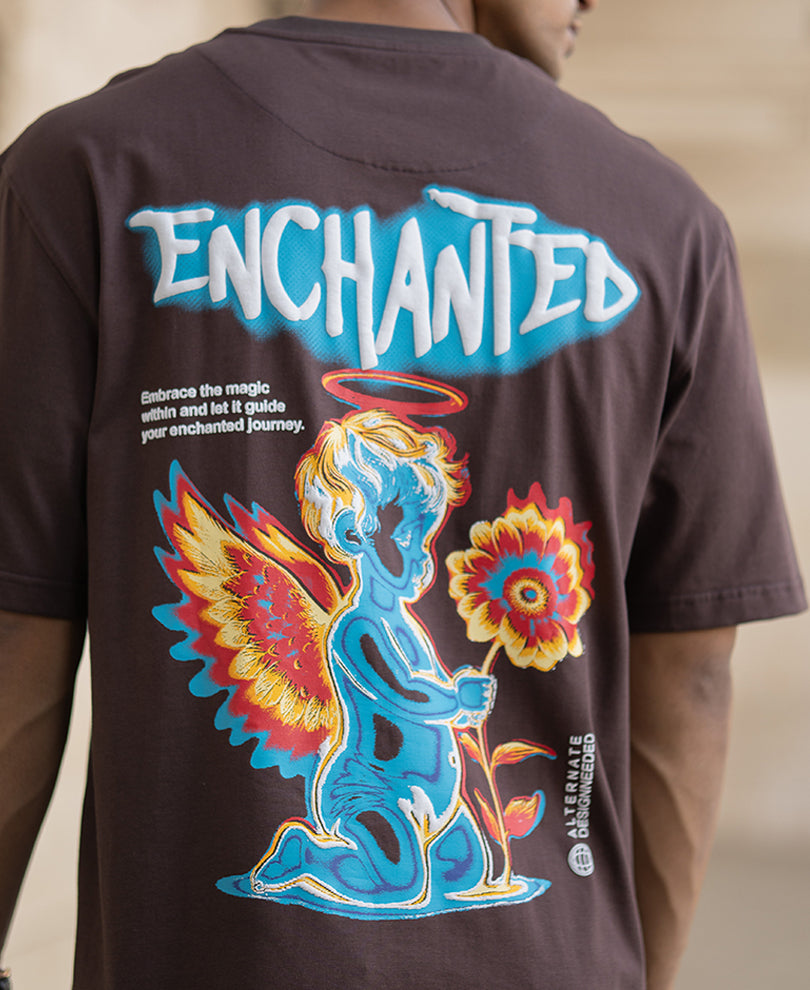 Brown Enchanted Print T-Shirt