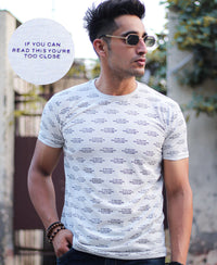 Acro Grey All Over Print Half Sleeves T Shirt