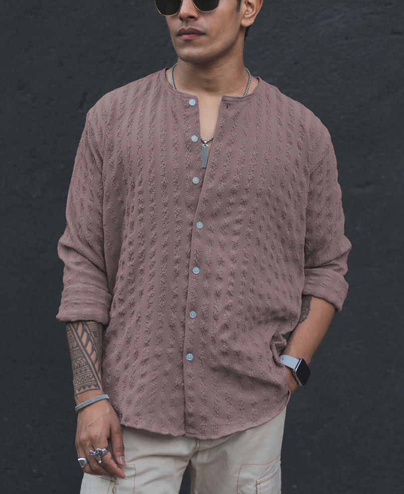Onion Structured Henly Nack Full Sleeves Shirt