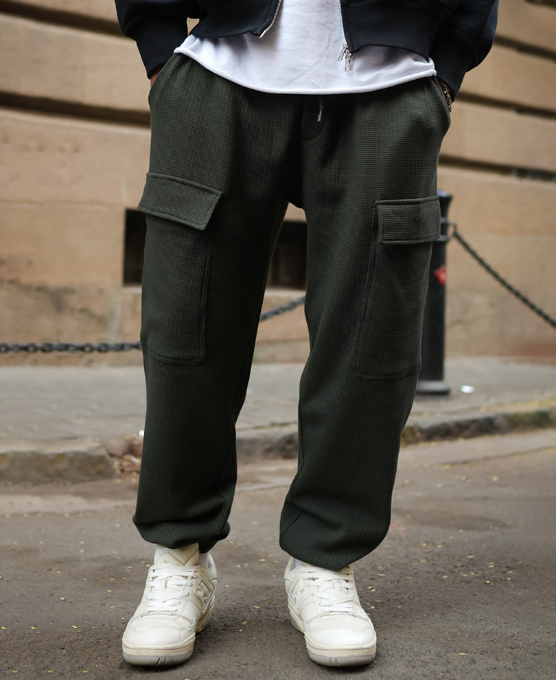 Olive Green Side Pocket Track Pant