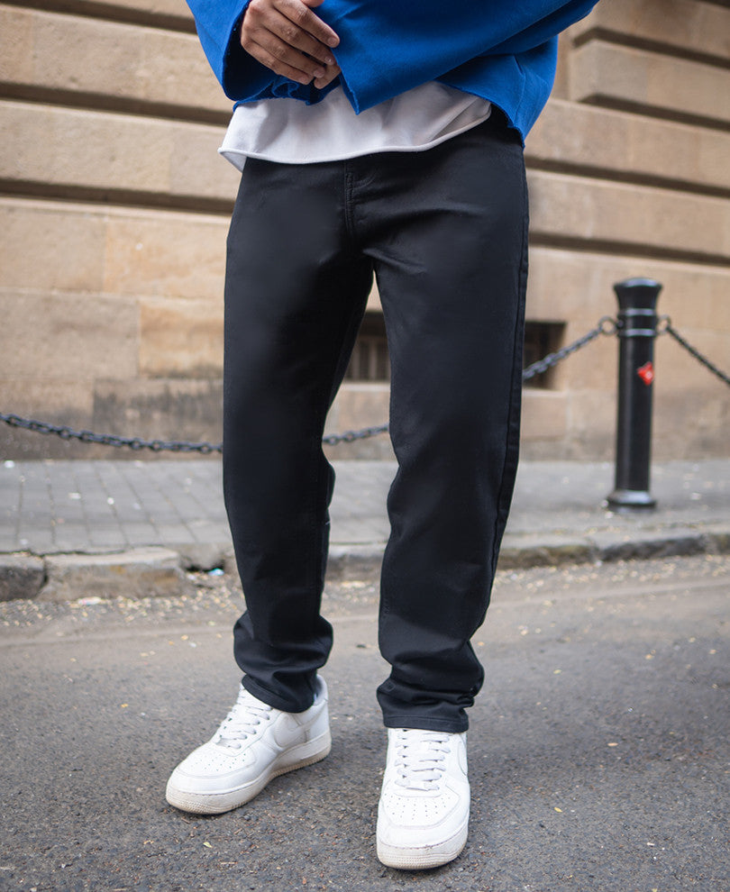 Black Basic Regular Fit Denim Jeans