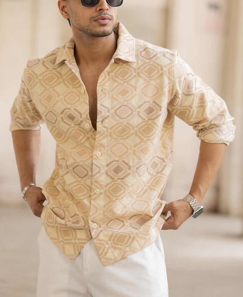 Geometric Jaquard Shirt