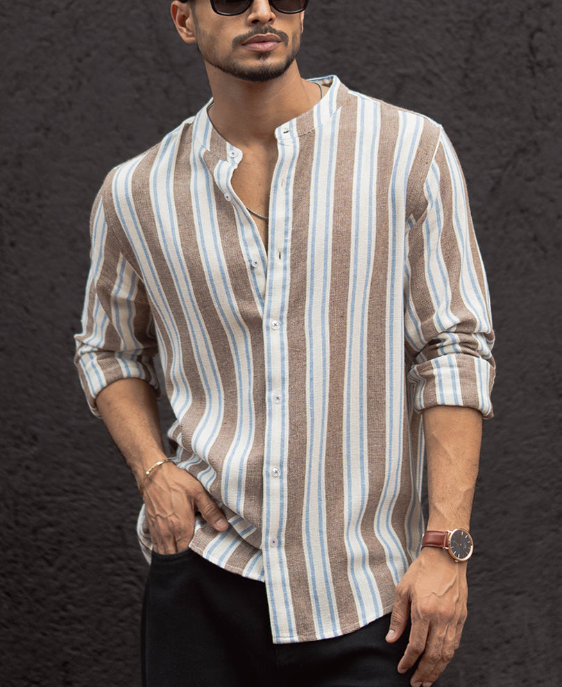 Multi Colour Stripes Full Sleeves Shirt