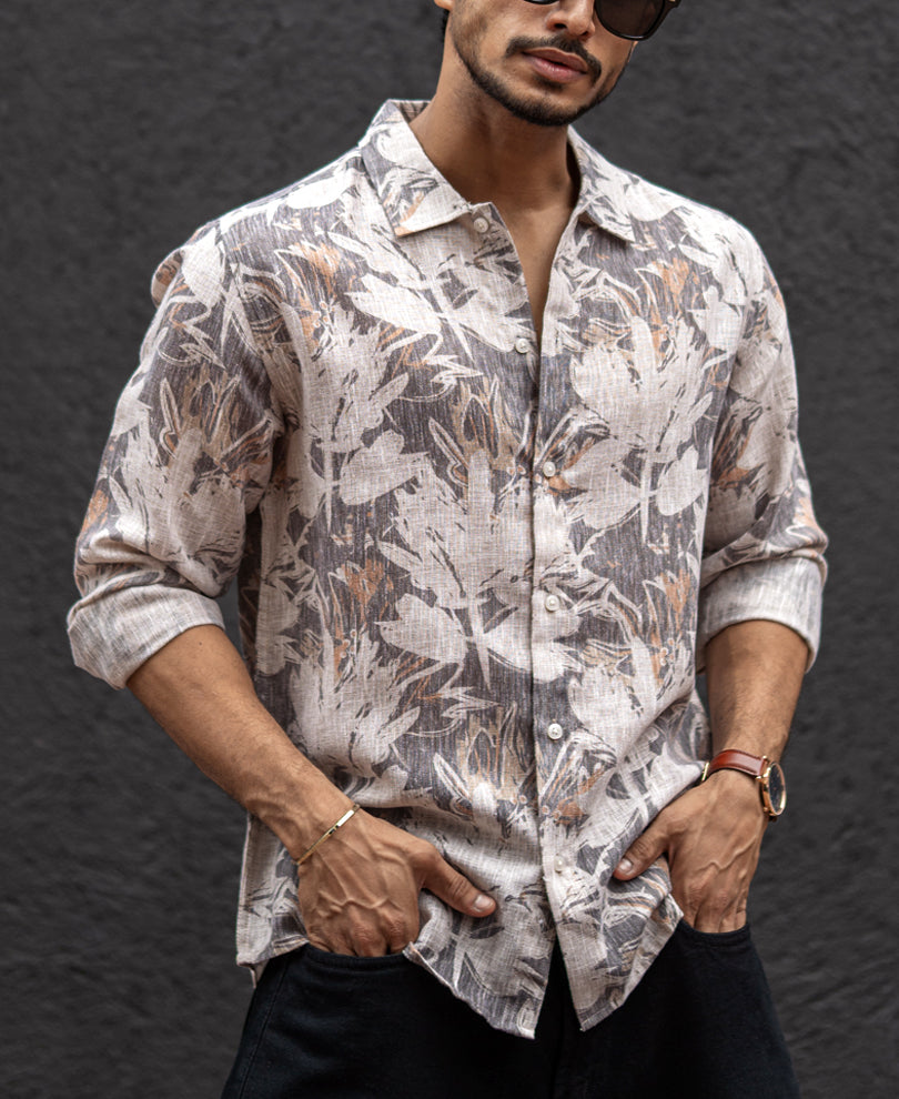 Multi Colour Regular Fit Printed Full Sleeves Shirt