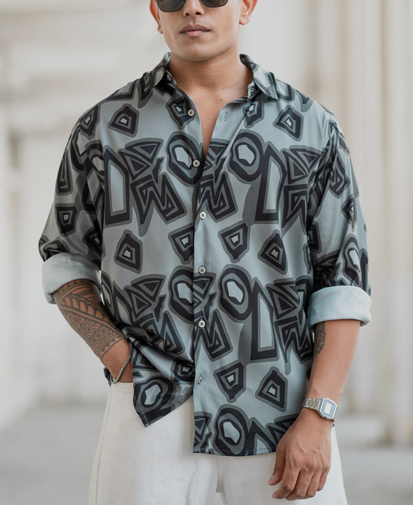 Multi Colour Printed Regular Fit Full Sleeves Shirt
