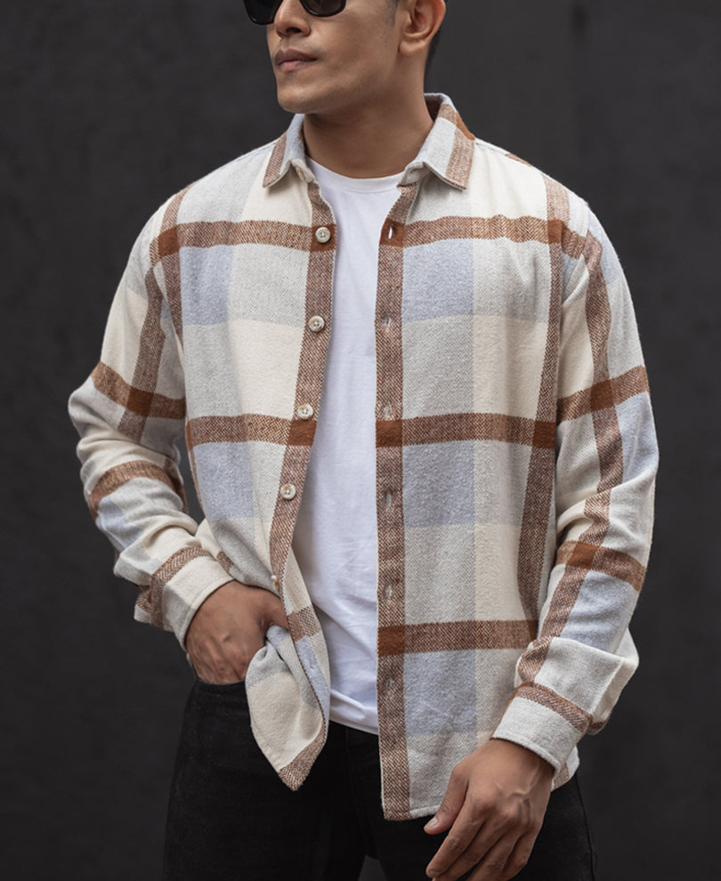 Multi Colour Checks Regular Fit Full Sleeves Shirt