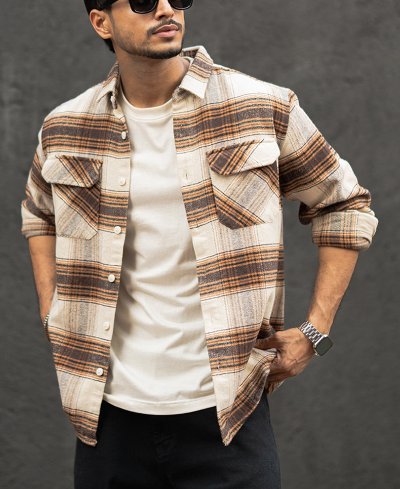 Multi Colour Checked Regular Fit Full Sleeves Shirt