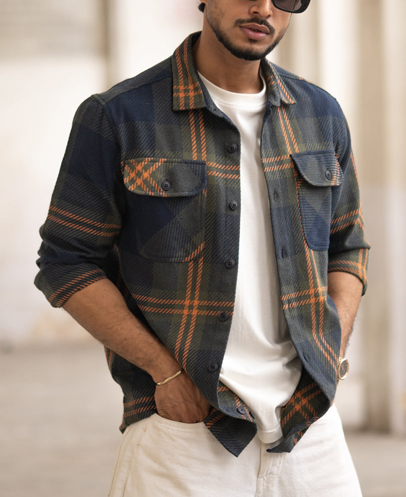 Multicolour Checked Regular Fit Full Sleeves Shirt