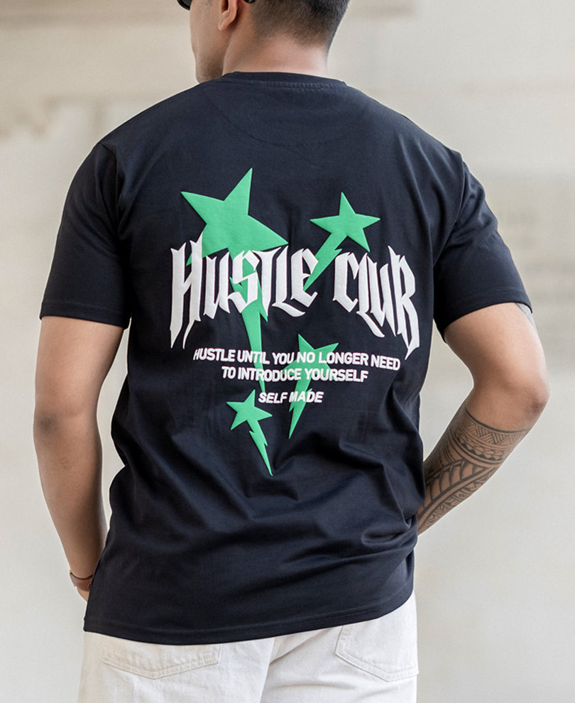 Black Hustle Printed T-Shirt
