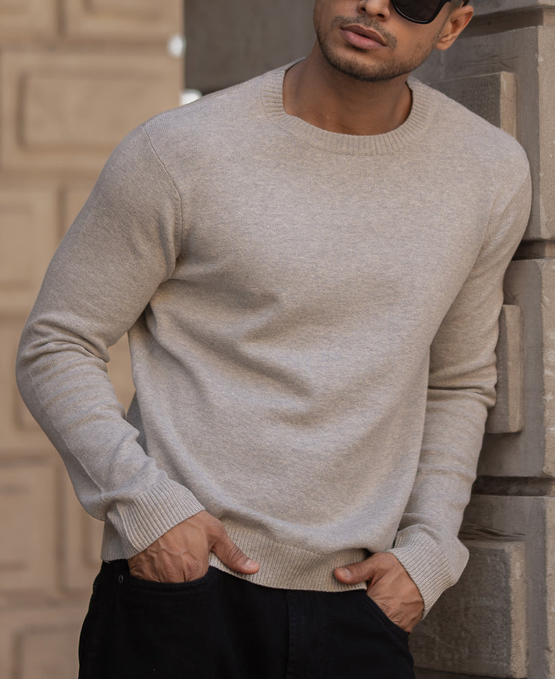 Grey Cotton Sweater