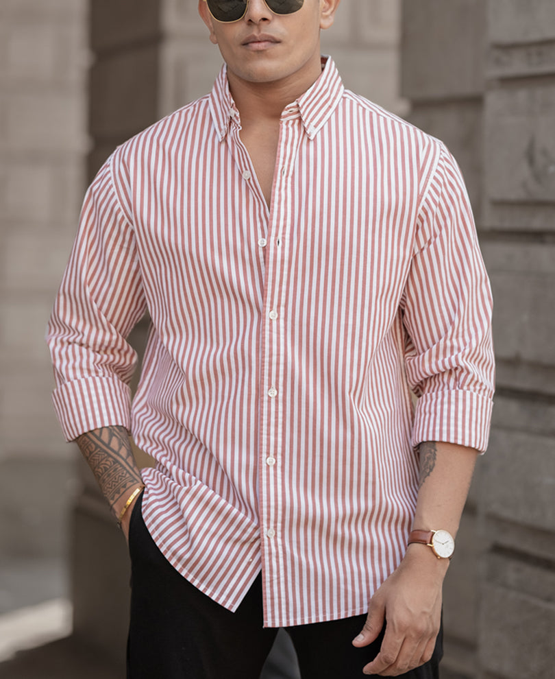 Rust Stripe Shirt
