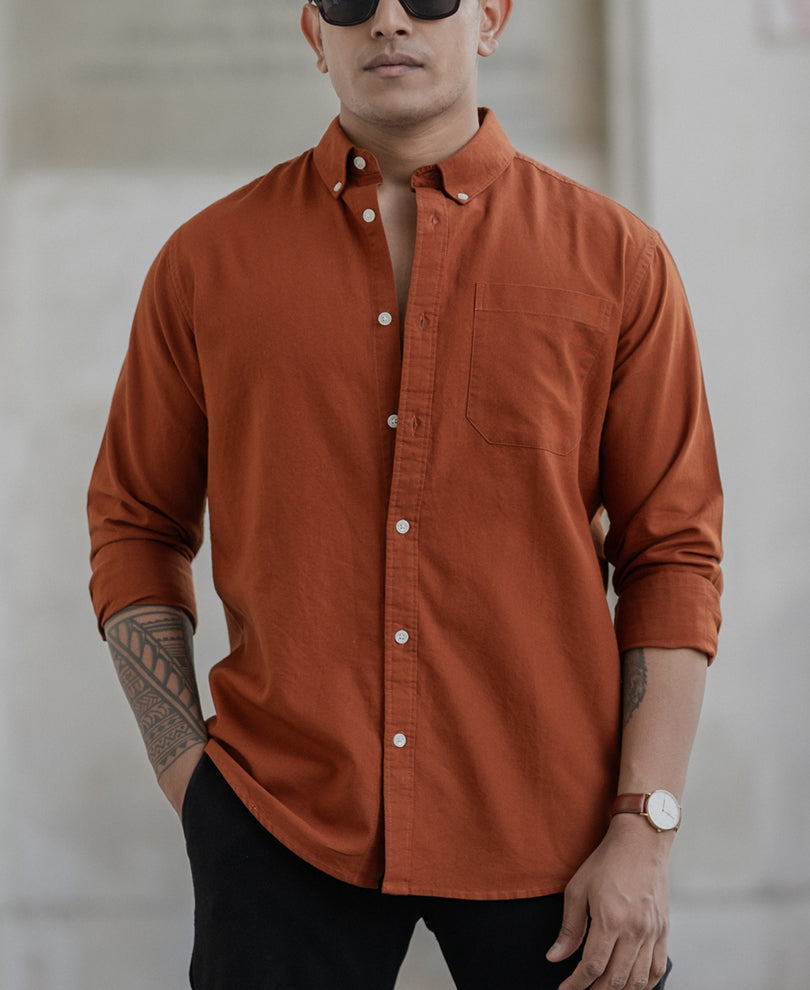 Tan Oxford Shirt