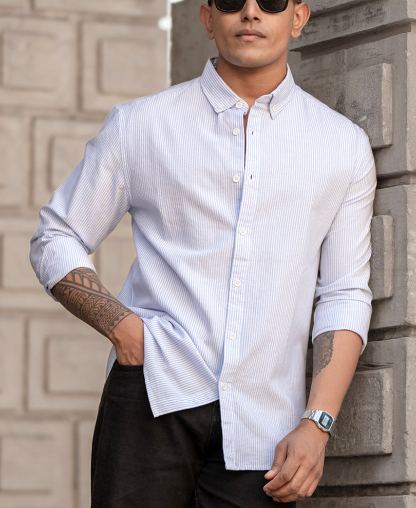 Blue Pin Stripe Shirt