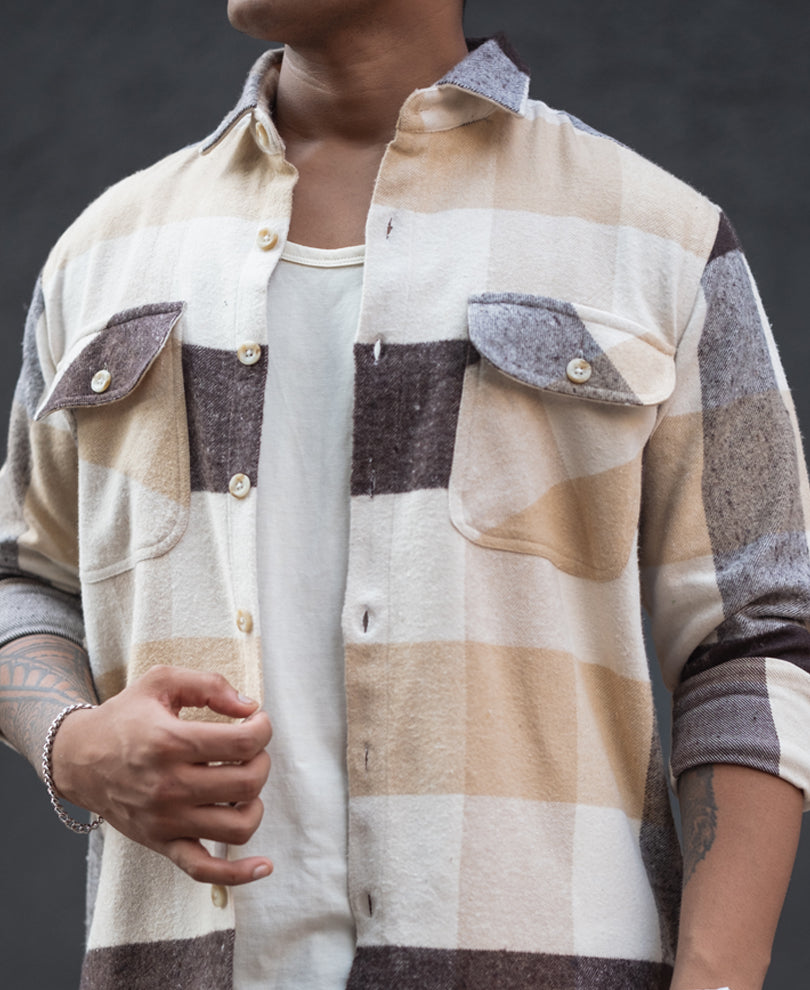 Multi Colour Regular Fit Checked Full Sleeves Shirt