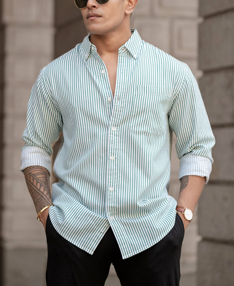 Green Stripe Shirt