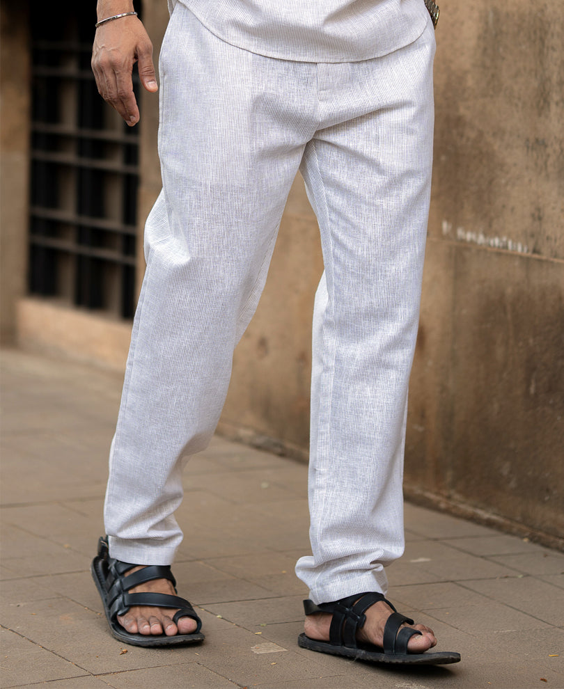 Beige Pin Stripe Trouser