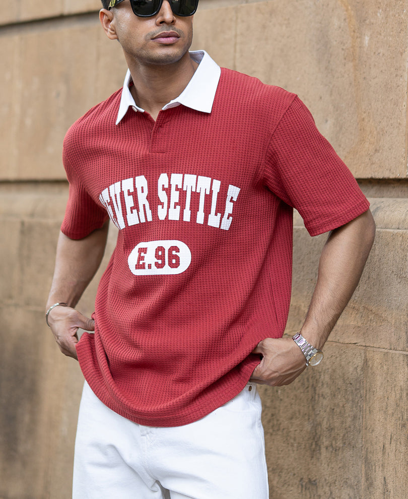 Brick Red Printed T-Shirt