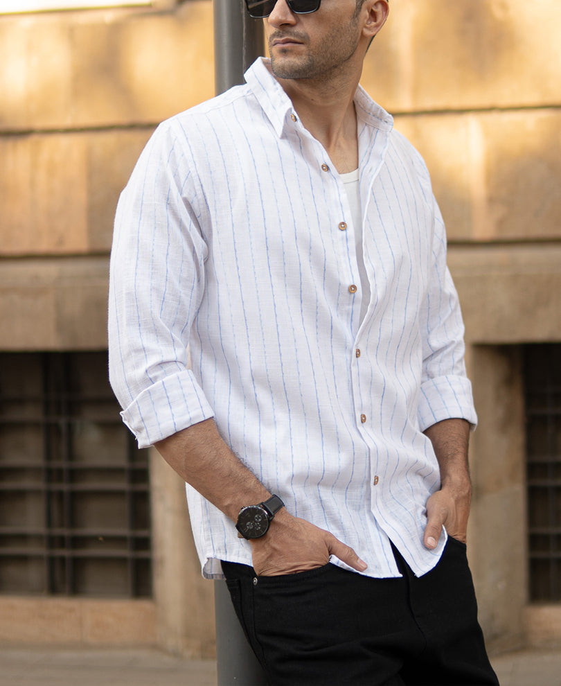 White Striped Lightweight Shirt