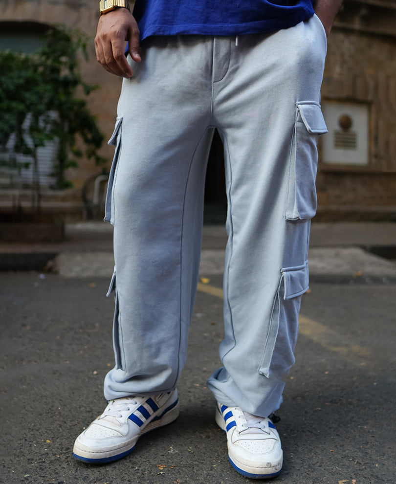 Grey Cargo Pocket Track Pant