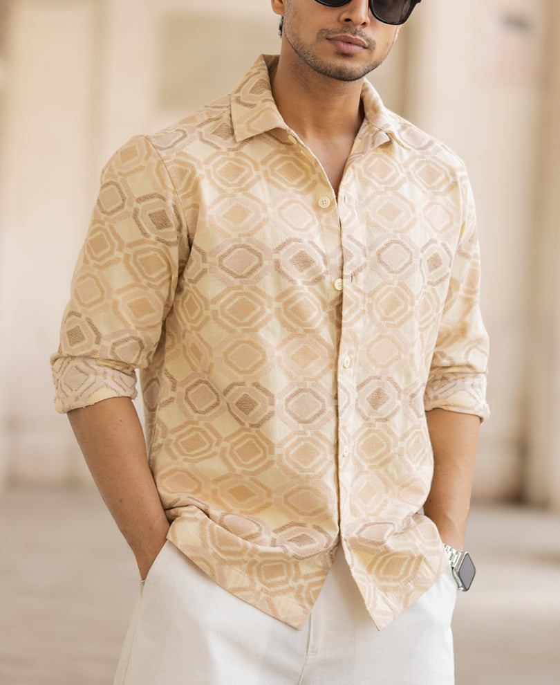 Geometric Jaquard Shirt