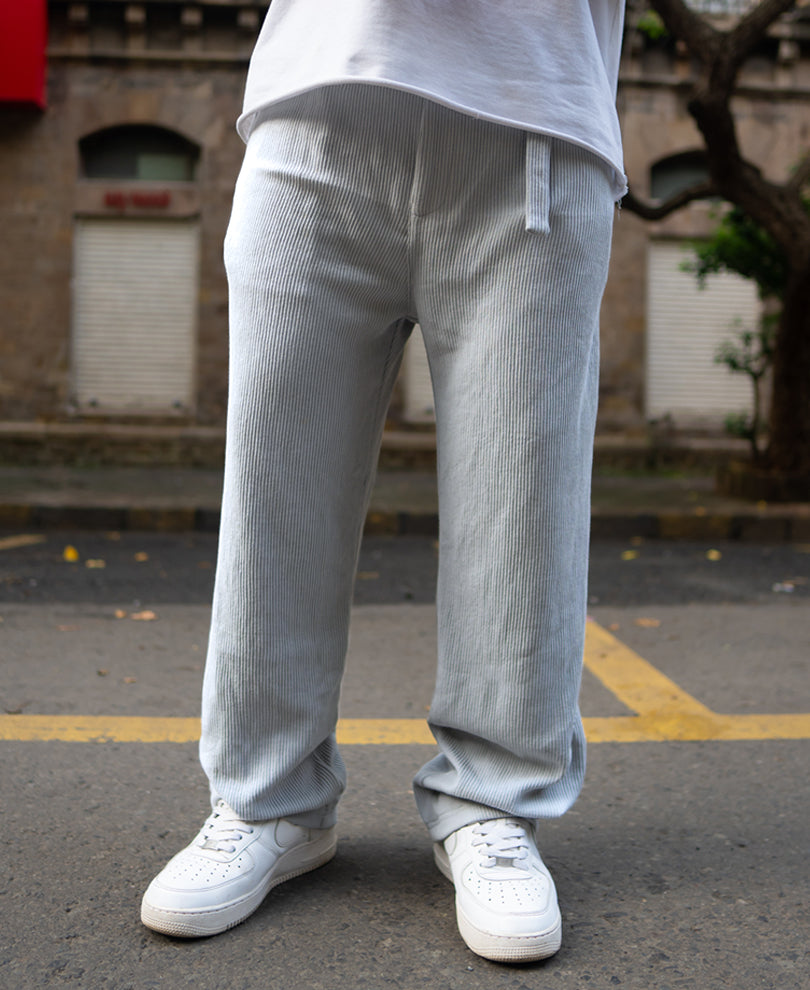 Grey Baggy Fit Corduroy Pant