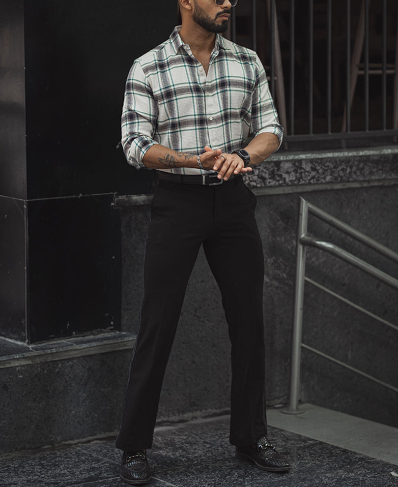 Multicolour Checked Flannel Regular Fit Full Sleeves Shirt