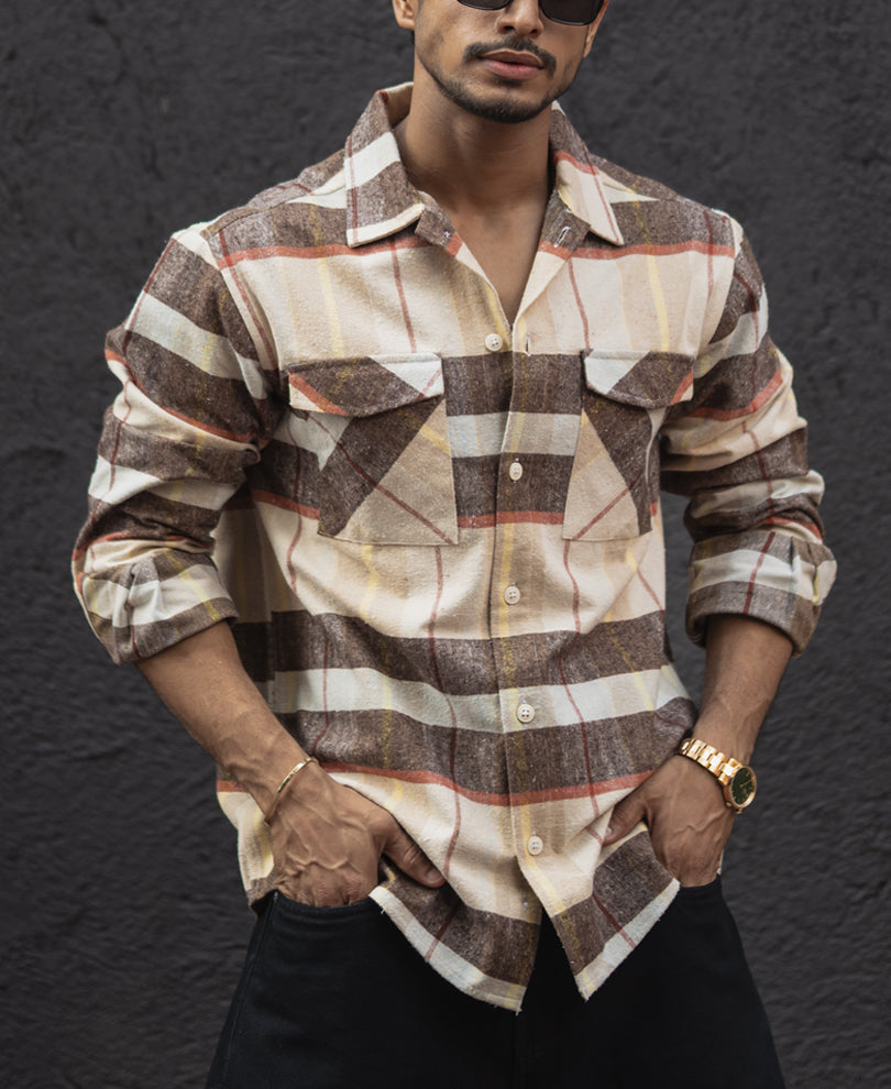 Multicolour Regular Fit Full Sleeves Shirt
