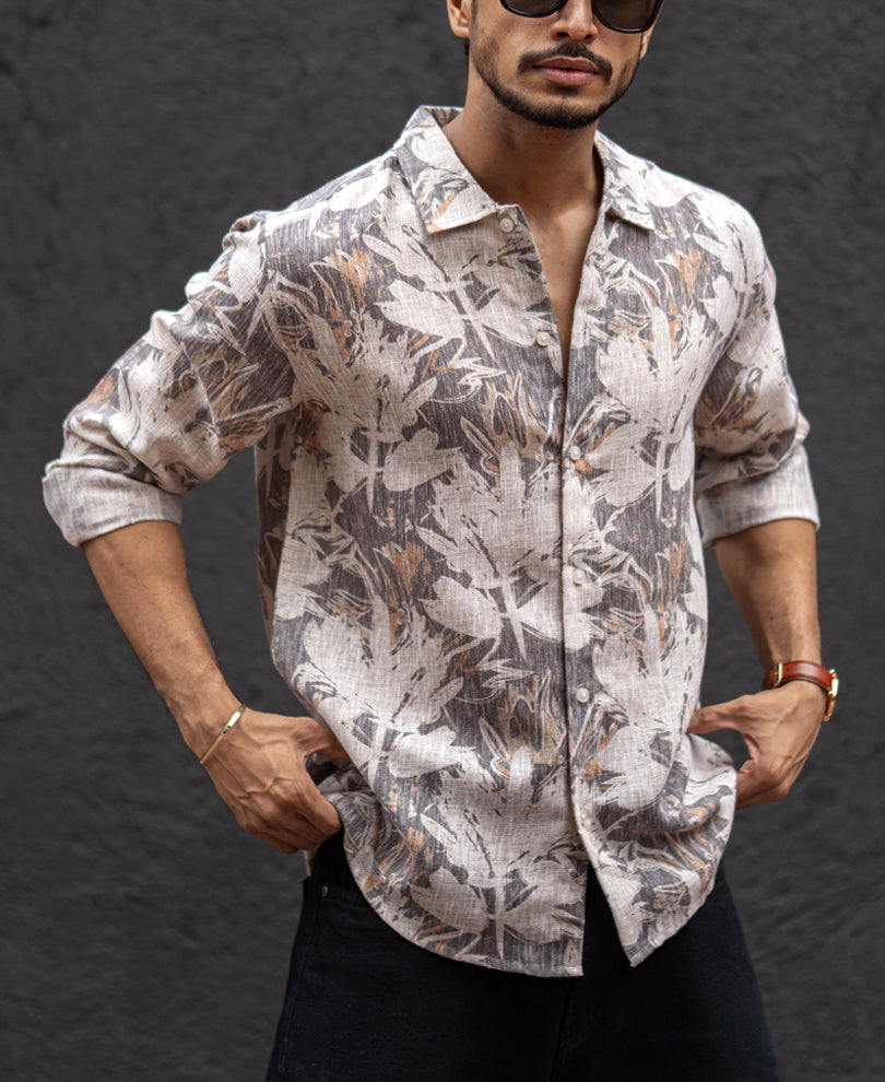 Multi Colour Regular Fit Printed Full Sleeves Shirt