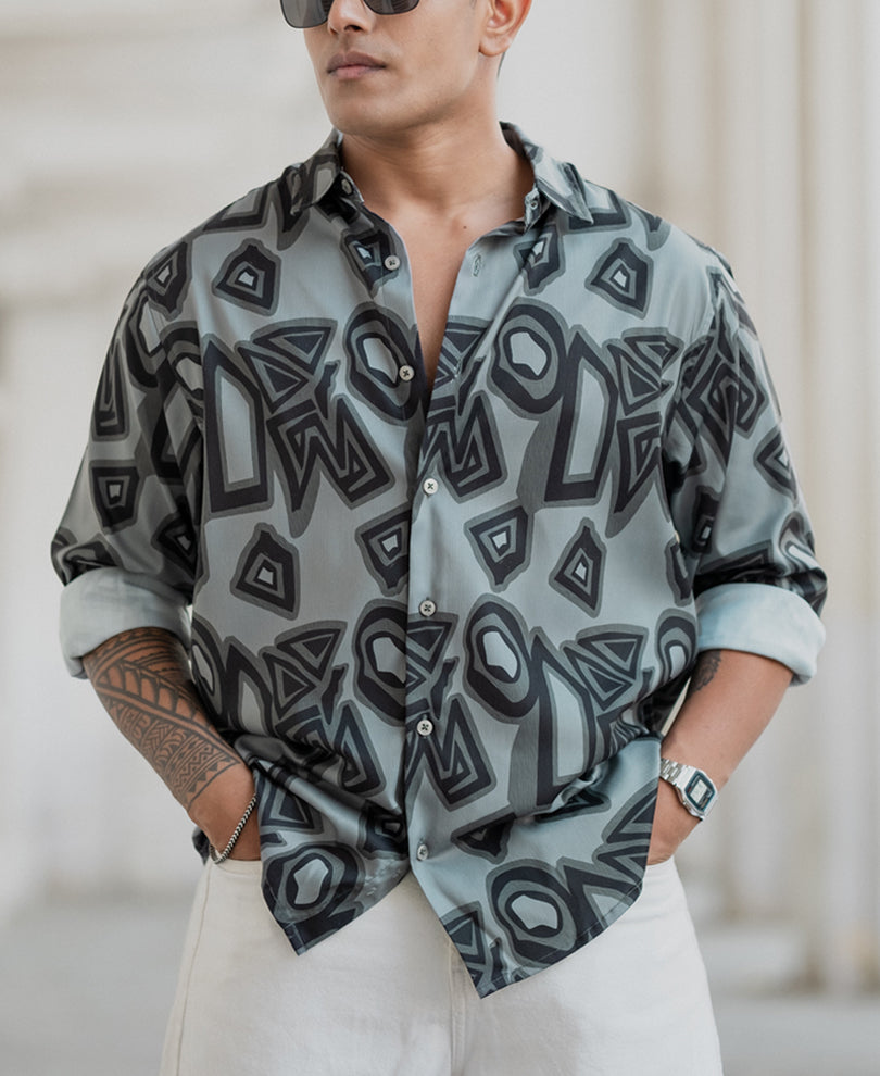 Multi Colour Printed Regular Fit Full Sleeves Shirt