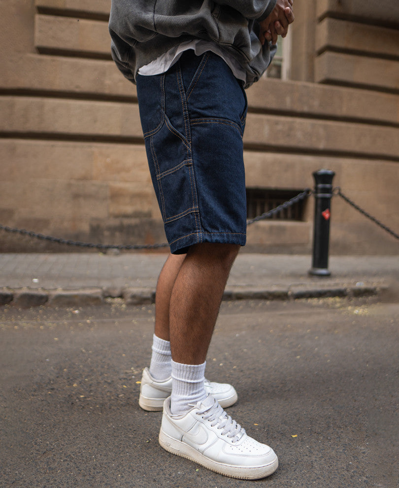 Dark Blue Denim Shorts