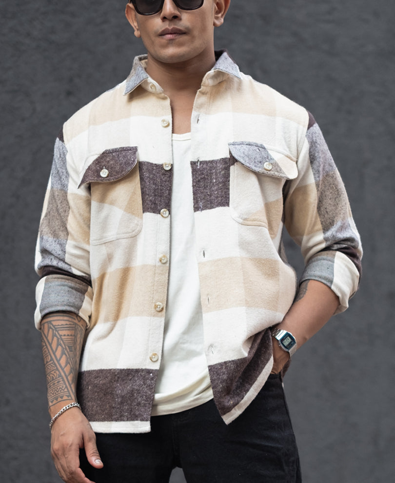 Multi Colour Regular Fit Checked Full Sleeves Shirt