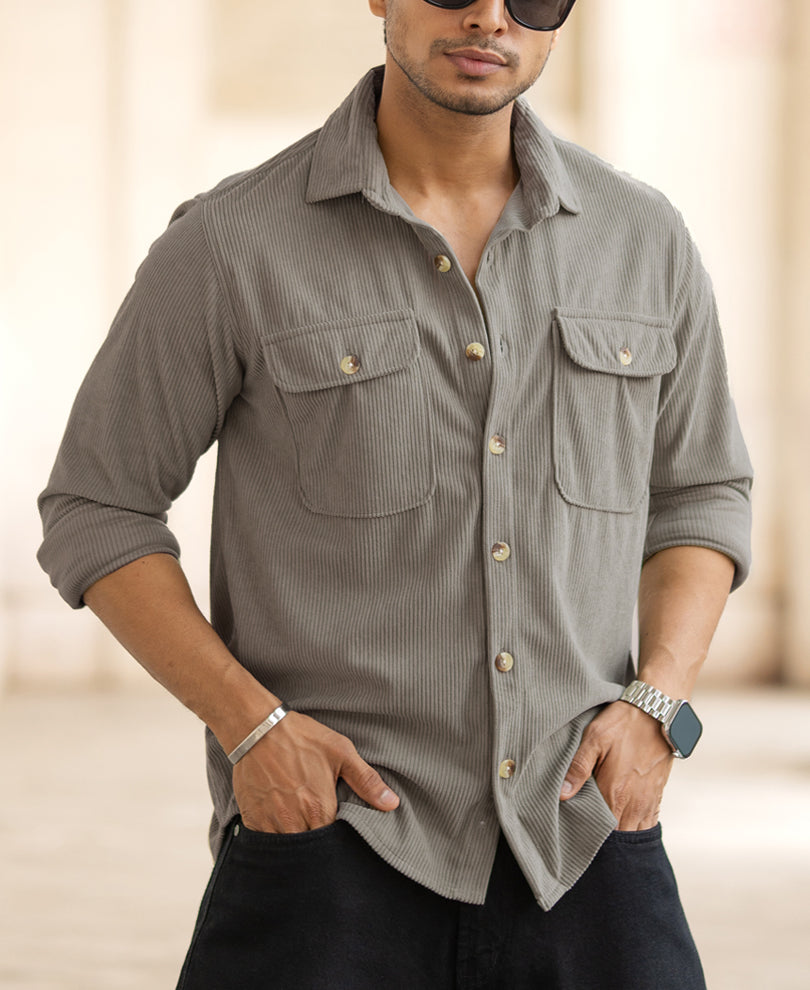 Dark Grey Regular Fit Shirt