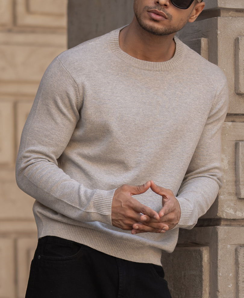 Grey Cotton Sweater