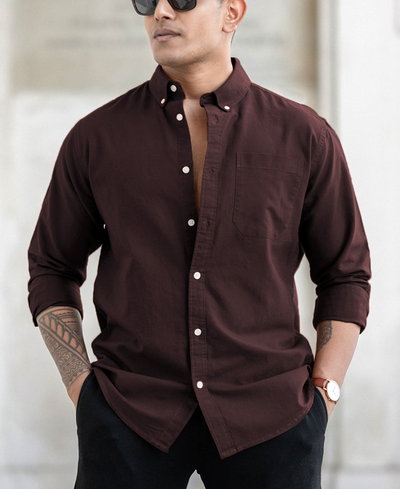 Brown Oxford Shirt