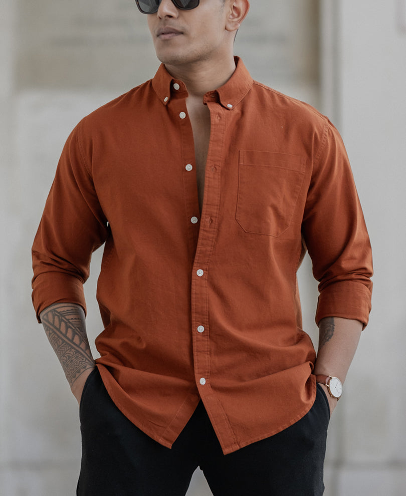 Tan Oxford Shirt