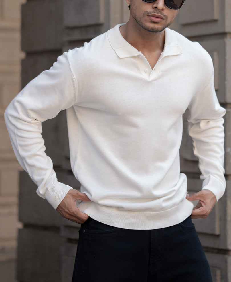 White Lightweight SweaT-Shirt