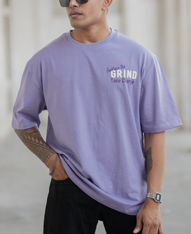 Lavender Patch Print T-Shirt