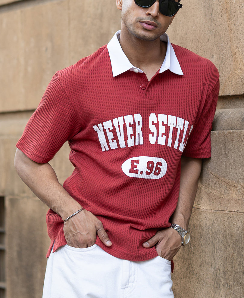 Brick Red Printed T-Shirt