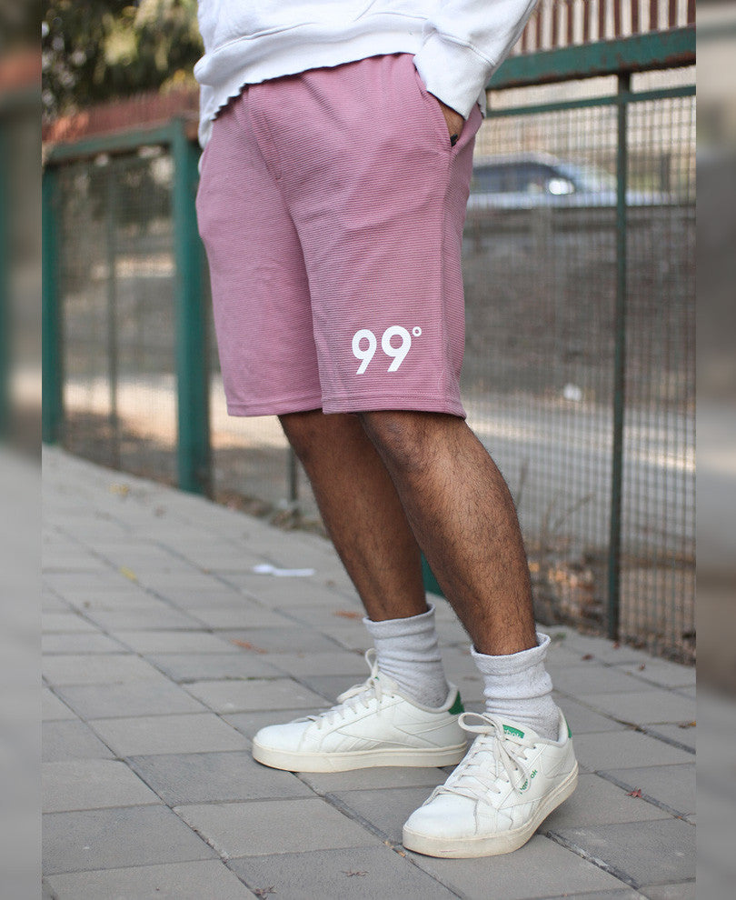 Pink 99 Print Shorts