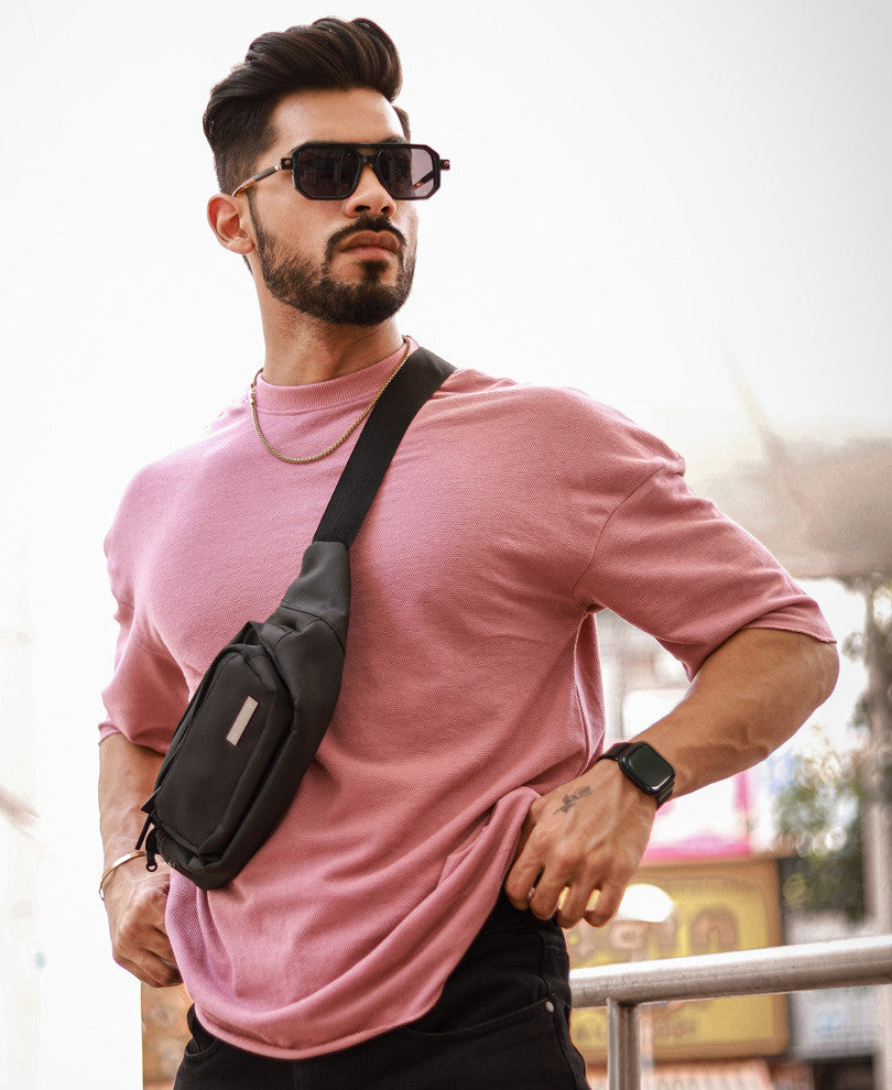 Urban Peach Solid Oversize Drop Shoulder T Shirt