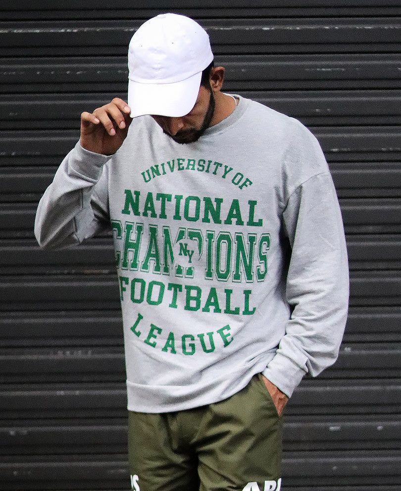 Grey Champions Print Oversize Drop Shoulder T Shirt