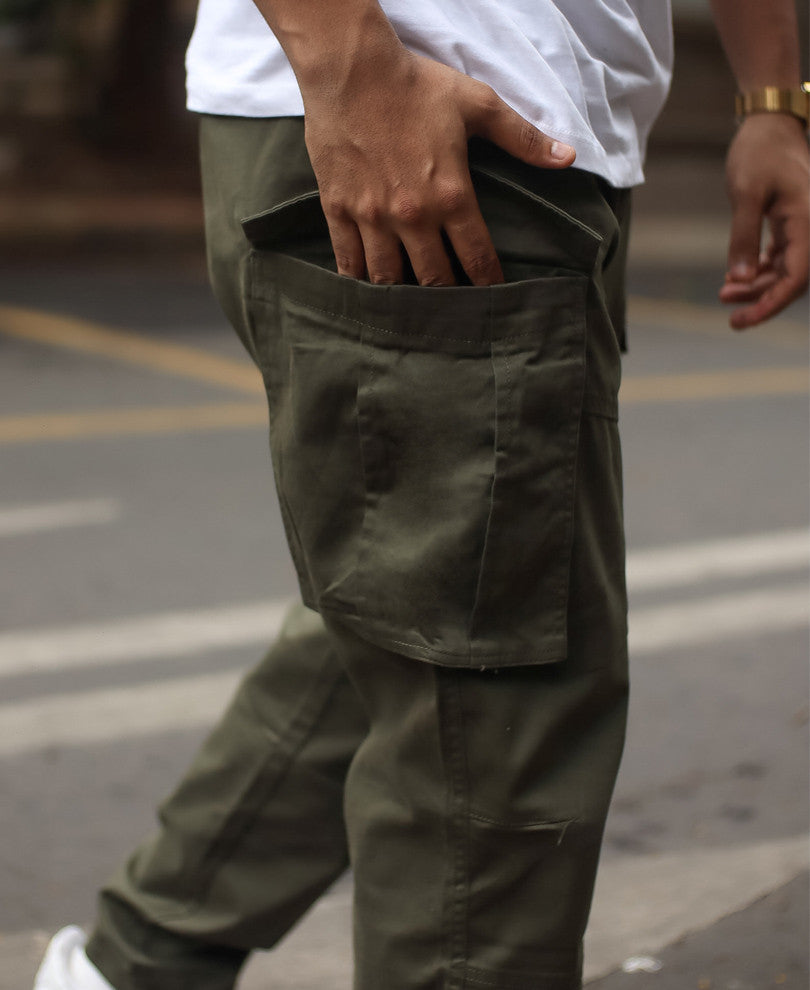 Olive Green Regular Fit Cargo Pant