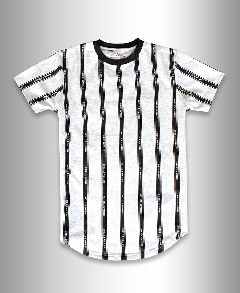 Acro Grey Urban Estilo Stripes Half Sleeves T Shirt