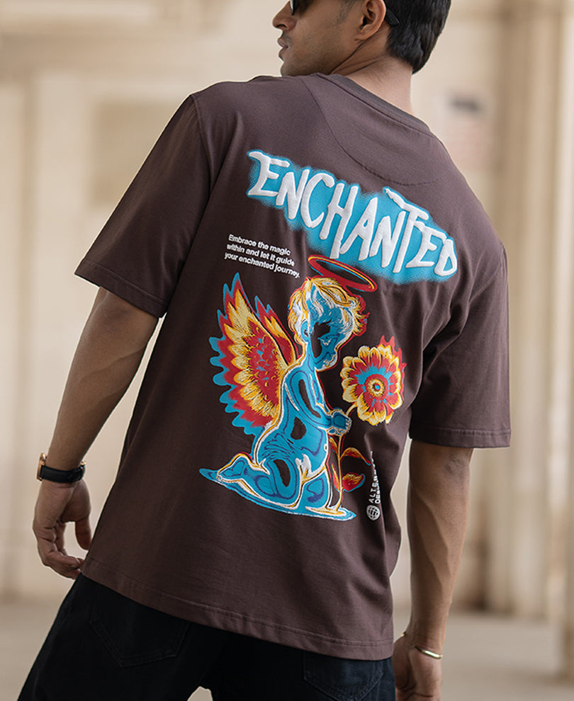 Brown Enchanted Print T-Shirt