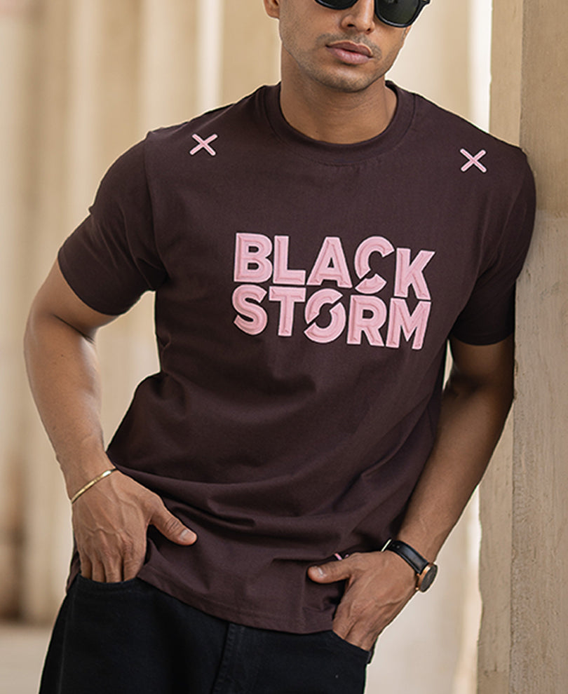 Coffee Brown Graphic T-Shirt