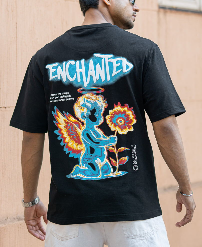Black Enchanted Graphic T-Shirt