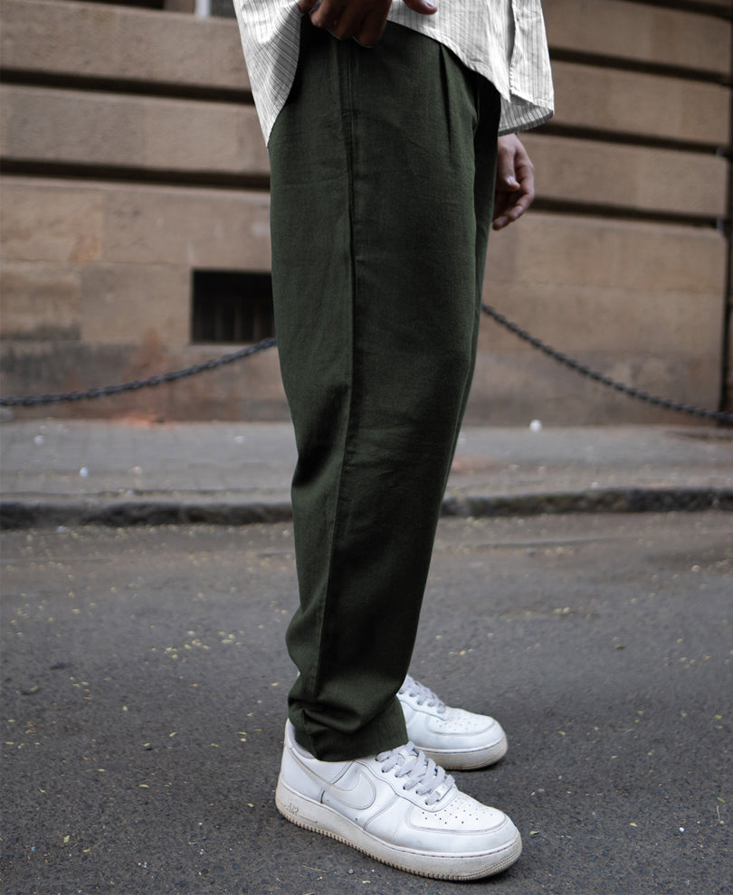 Green Linen Pant