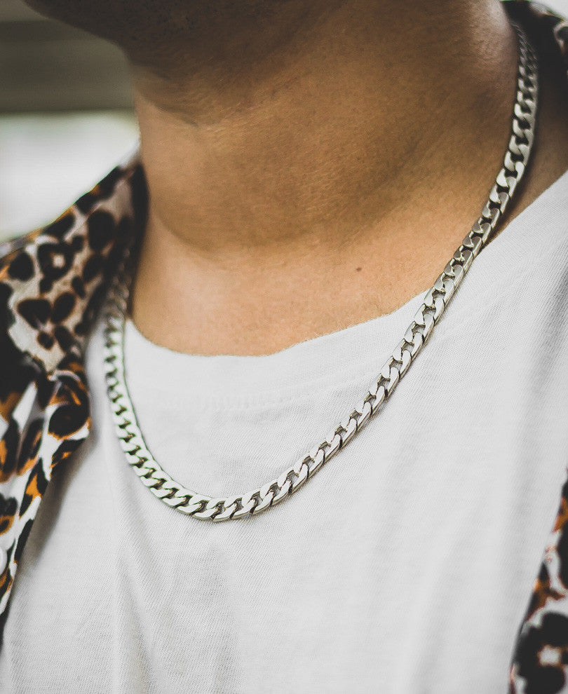 Mens Silver Necklace Chain